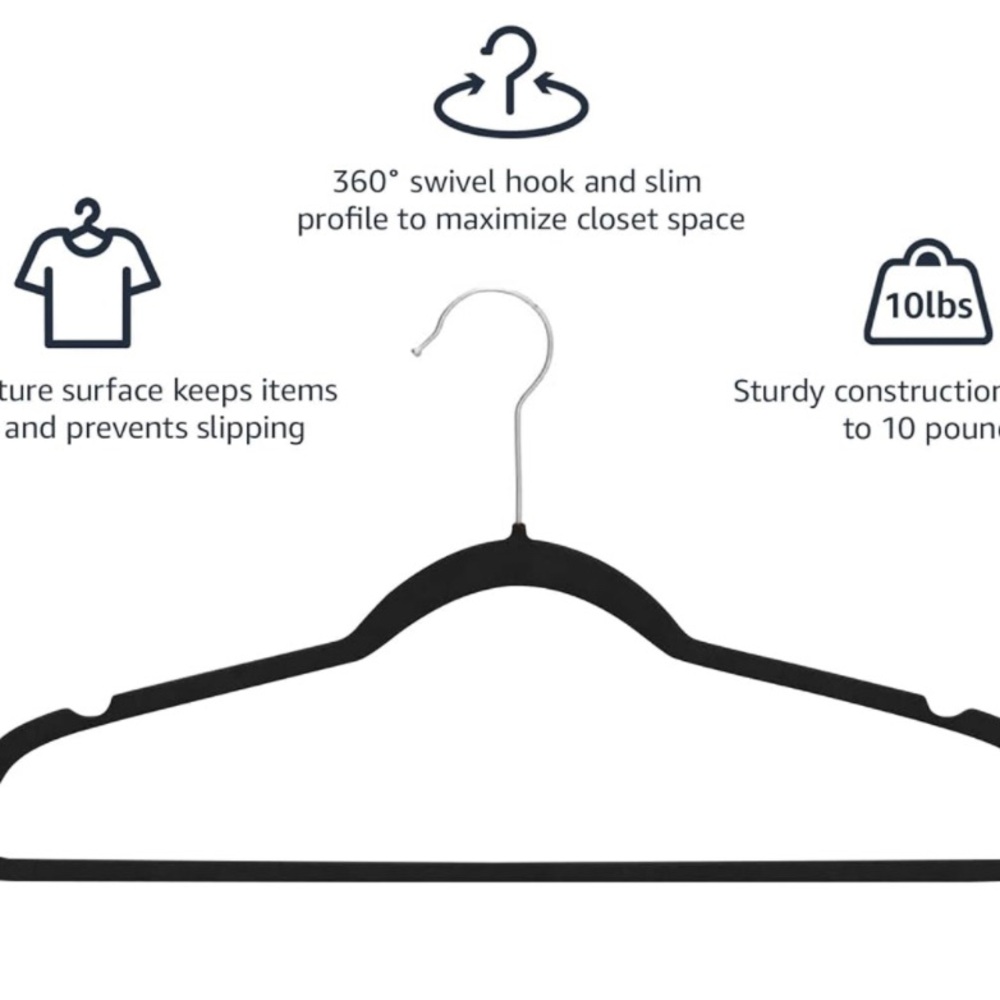 Velvet clothes hangers